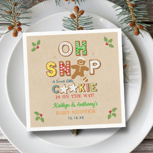 Oh Snap! Gingerbread Cookie Baby Shower Napkin