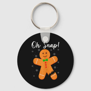 Oh Snap Gingerbread Funny Cookie Baking Christmas  Key Ring
