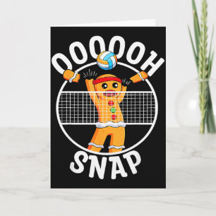 Oh Snap Gingerbread Man Blocker Christmas Volleyba Card