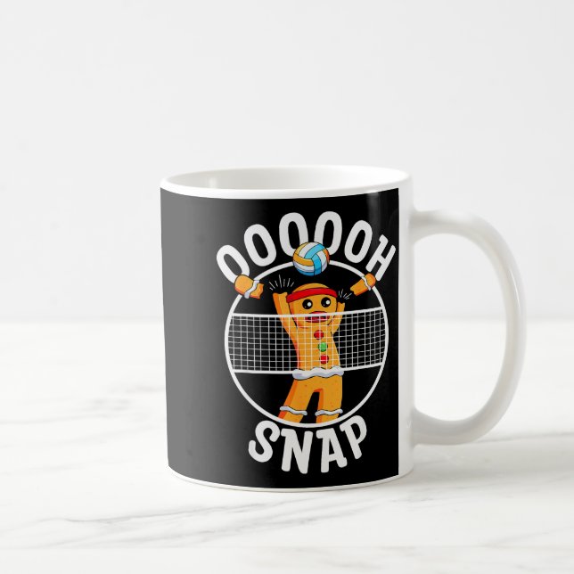 Oh Snap Gingerbread Man Blocker Christmas Volleyba Coffee Mug (Right)