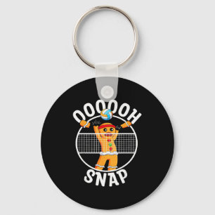 Oh Snap Gingerbread Man Blocker Christmas Volleyba Key Ring