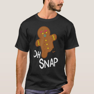 Oh Snap Gingerbread Man Christmas Cookie Xmas Boy T-Shirt
