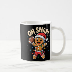 Oh Snap Gingerbread Man Christmas Football Kids Bo Coffee Mug