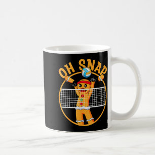 Oh Snap Gingerbread Man Christmas Volleyball  Coffee Mug