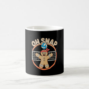 Oh Snap Gingerbread Man Christmas Volleyball Xmas Coffee Mug