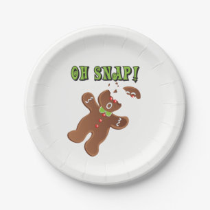 Oh Snap! Gingerbread Man Cookie Paper Plate