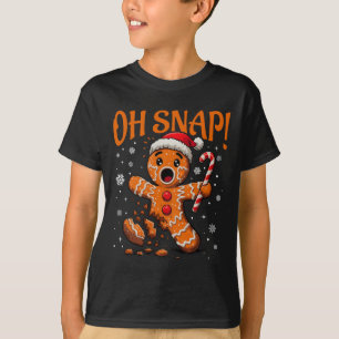 Oh Snap Gingerbread Man Cute Christmas Cookie King T-Shirt