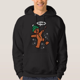 Oh Snap Gingerbread Man Funny Christmas Xmas Men W Hoodie