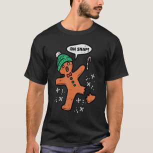Oh Snap Gingerbread Man Funny Christmas Xmas Men W T-Shirt