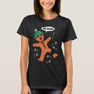 Oh Snap Gingerbread Man Funny Christmas Xmas Men W T-Shirt