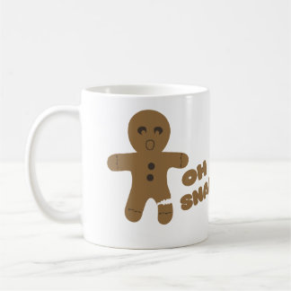oh snap, gingerbread man, merry christmas coffee mug