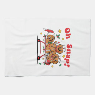 Oh Snap Gingerbread School Nurse Christmas Classic Tea Towel