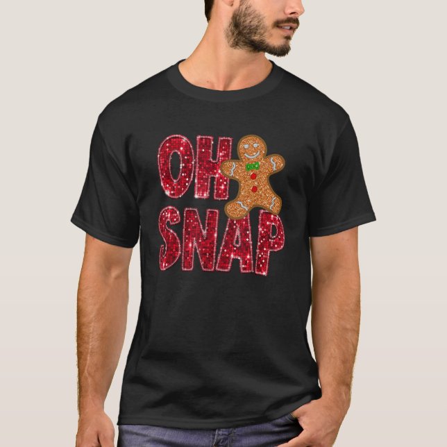 Oh Snap Gingerbread Xmas Santa Christmas Pyjamas H T-Shirt (Front)
