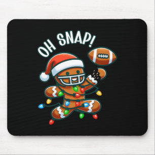 Oh Snap Gingerbreadman Christmas Footll Mouse Pad