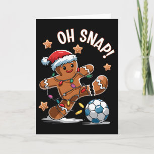 Oh Snap Gingerbreadman Christmas Soccer 1 Card