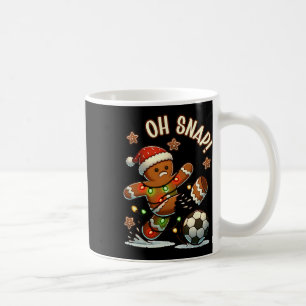Oh Snap Gingerbreadman Christmas Soccer Coffee Mug
