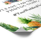 Oh Snap Hashtag Summer Tropical Floral Sign