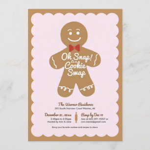 Oh Snap It's a Cookie Swap Holiday Party Invitation