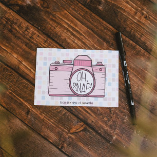 Oh Snap! Pink Pastel Camera Card