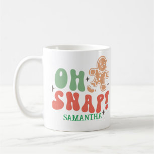 Oh snap retro funny Christmas saying personalized Coffee Mug