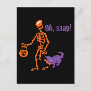 Oh, Snap Skeleton Postcard