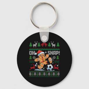Oh Snap Soccer Gingerbreadman Christmas Ugly Xmas  Key Ring