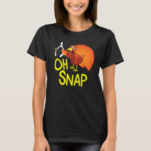 Oh Snap Thanksgiving Turkey Cute Wishbone Boys Gir T-Shirt