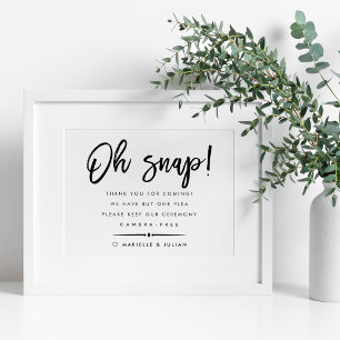 Oh Snap   Typography Unplugged Ceremony Poster