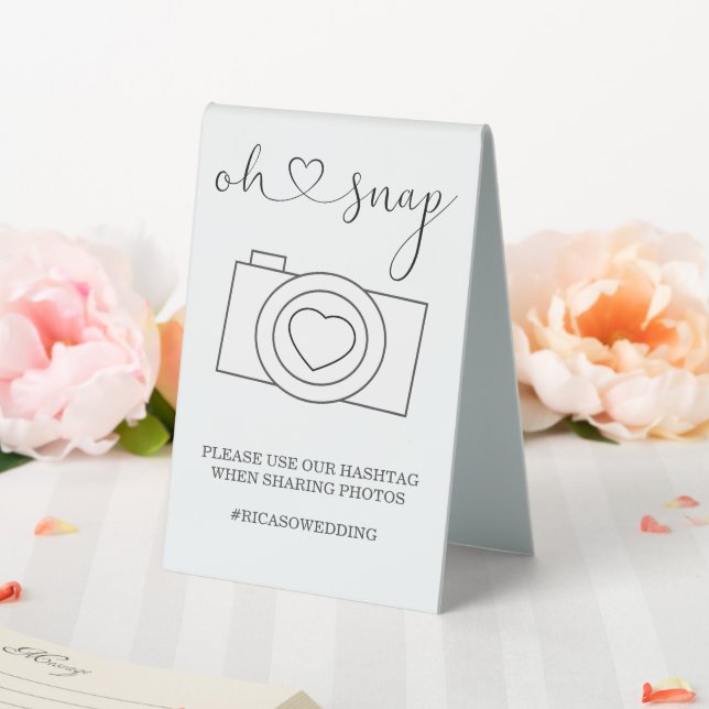 Oh Snap Wedding Photo Hashtag Personalised (In SItu (Wedding))