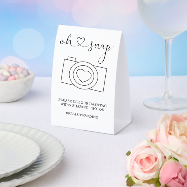 Oh Snap Wedding Photo Hashtag Personalized (Insitu(Wedding))
