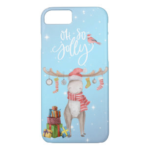 Oh So Jolly - Merry Chris Moose  iPhone 8/7 Case