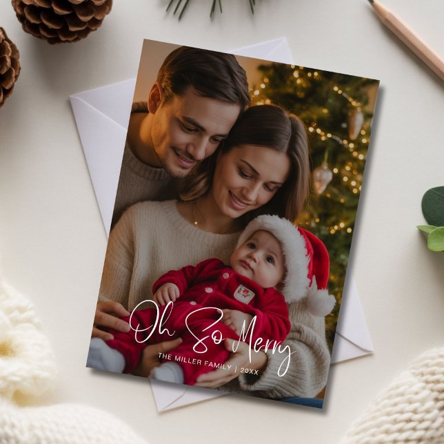 Oh So Merry Family Christmas Card – Holiday Cheer  (Creator Uploaded)
