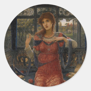 Oh Swallow, Swallow by John Melhuish Strudwick Classic Round Sticker