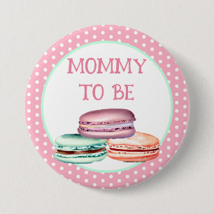 Oh Sweet Baby Girl Macaron Baby Shower Mum to be 7.5 Cm Round Badge