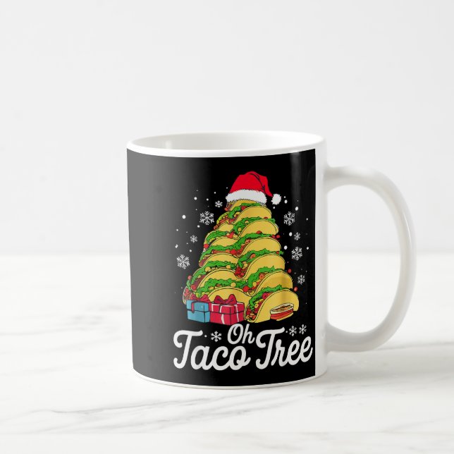 Oh Taco Tree Christmas Cute Xmas Mexican Food Love Coffee Mug (Right)