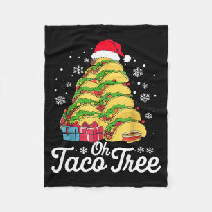 Oh Taco Tree Christmas Cute Xmas Mexican Food Love Fleece Blanket