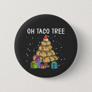 Oh Taco Tree Funny Mexican Food Ugly Christmas  6 Cm Round Badge