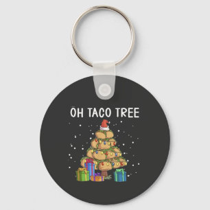 Oh Taco Tree Funny Mexican Food Ugly Christmas Key Ring