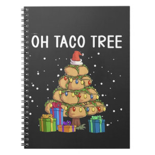 Oh Taco Tree Funny Mexican Food Ugly Christmas  Notebook
