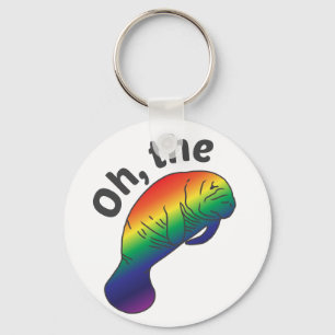 Oh the Hue Manatee Basic Keychain