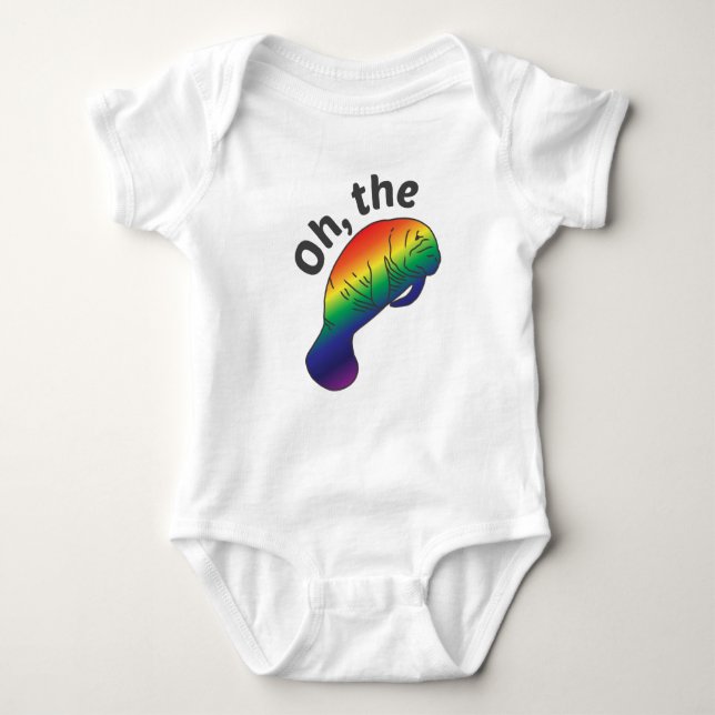 Oh the Hue Manatee T-Shirt Baby Bodysuit (Front)