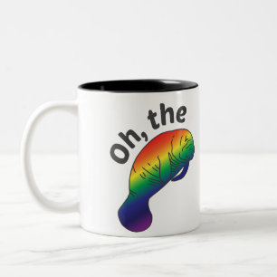 Oh the Hue Manatee Two-Tone Mug