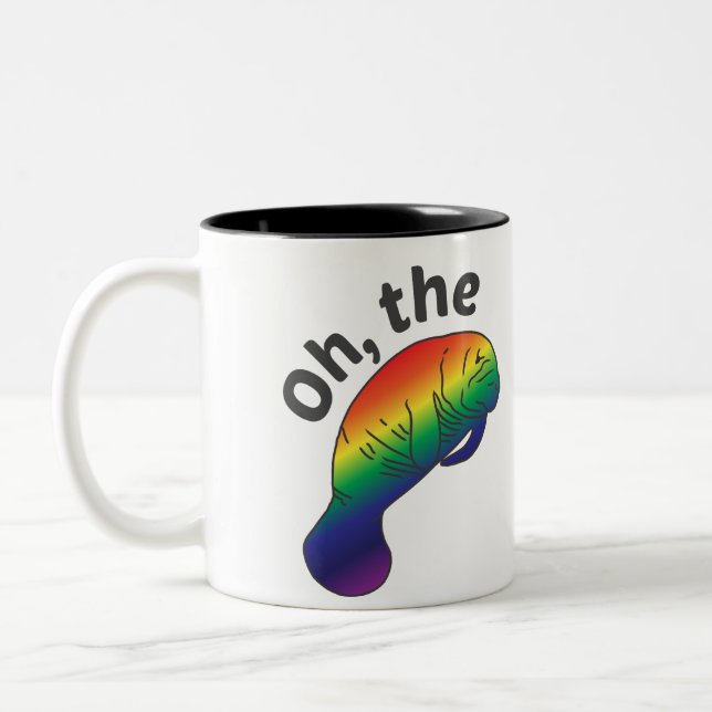 Oh the Hue Manatee Two-Tone Mug (Left)