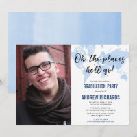 Oh the places he'll go blue graduation party photo
