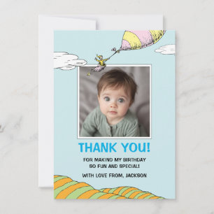 Oh, The Places He'll Go! - First Birthday Thank You Card
