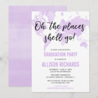 Oh the places she'll go purple graduation party