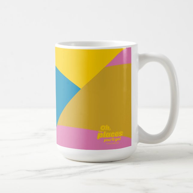 Oh, The Places You'll Go! Colourful Balloon Stripe Coffee Mug (Right)