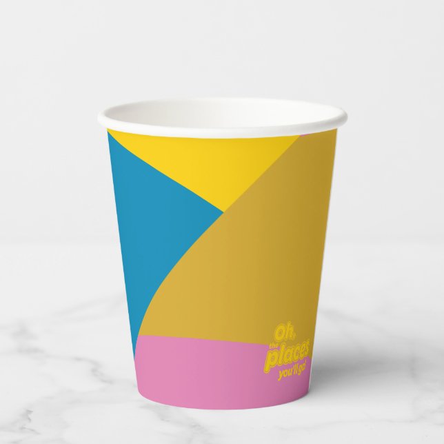 Oh, The Places You'll Go! Colourful Balloon Stripe Paper Cups (Back)