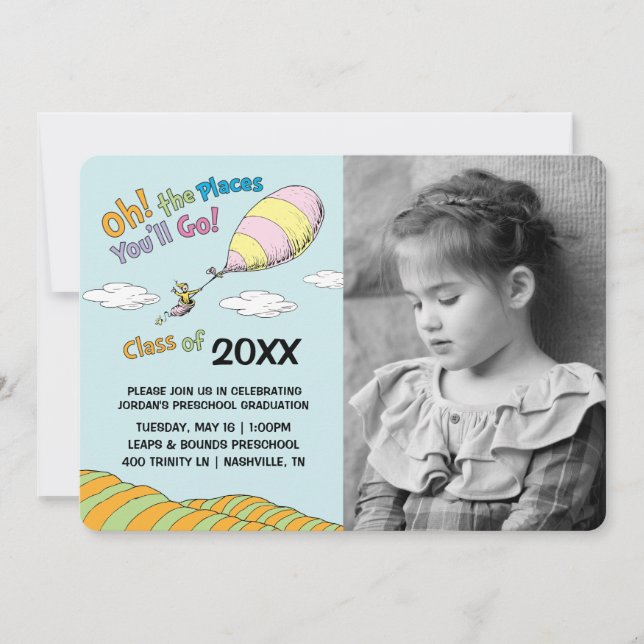 Oh, The Places You'll Go! Graduation Announcement (Front)