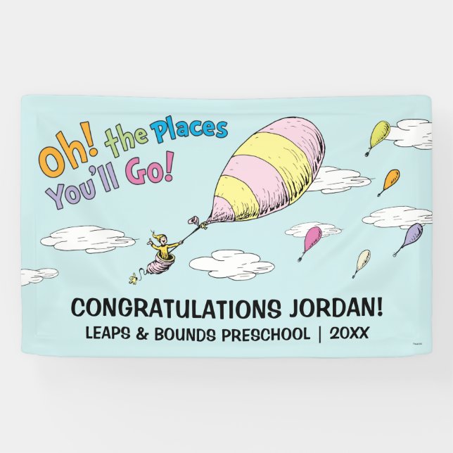 Oh, The Places You'll Go! Graduation Announcement Banner (Horizontal)